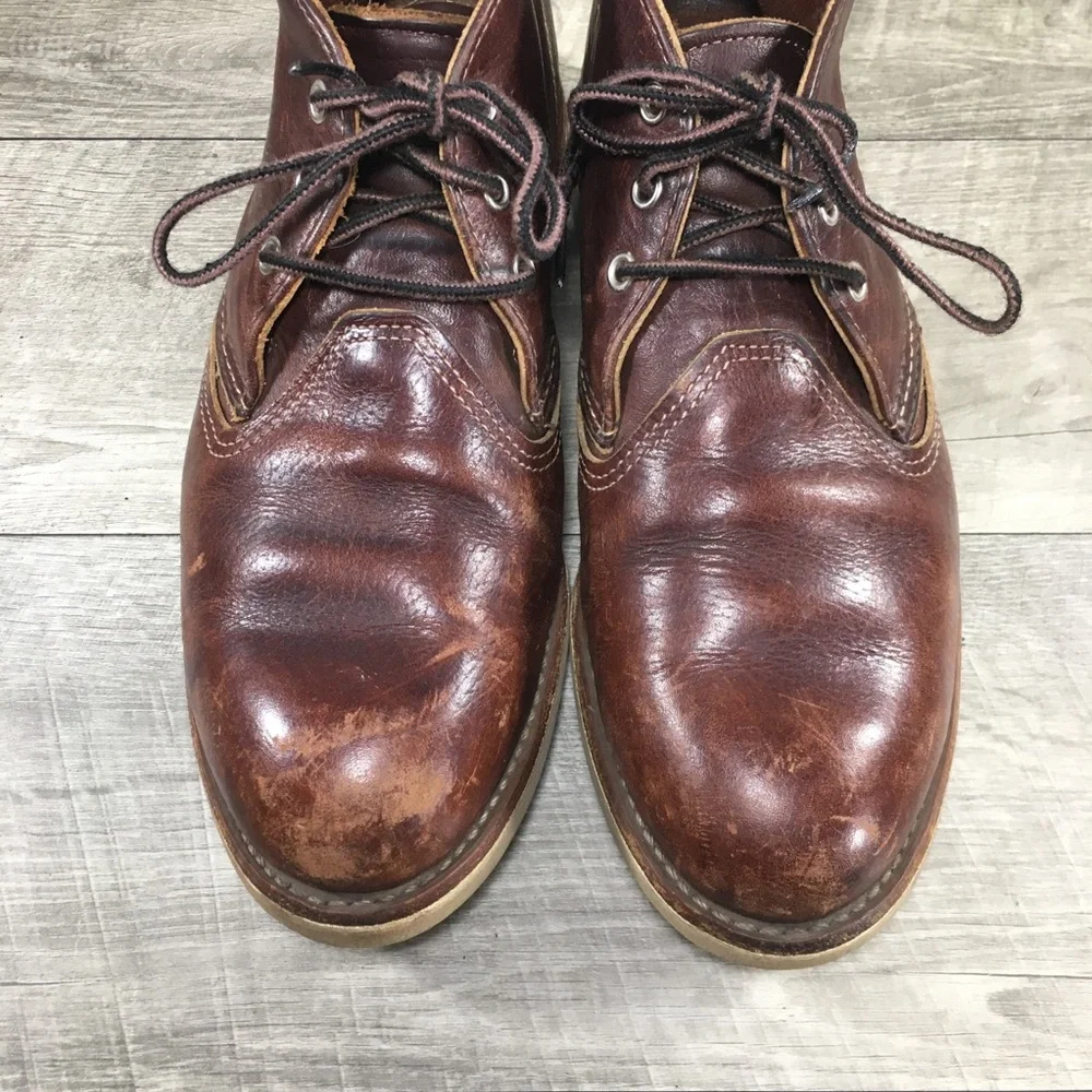 Red Wing 3141 Work Chukka Briar Oil Slick Traction Tred Leather Men Boots Size 9